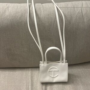 Telfar White Mini Bag